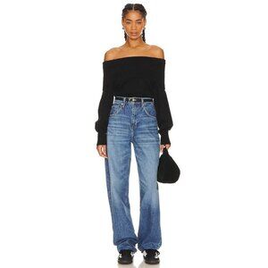Splendid Harlow Sweater in Black Medium New Womens Knit Cashmere Blend Top